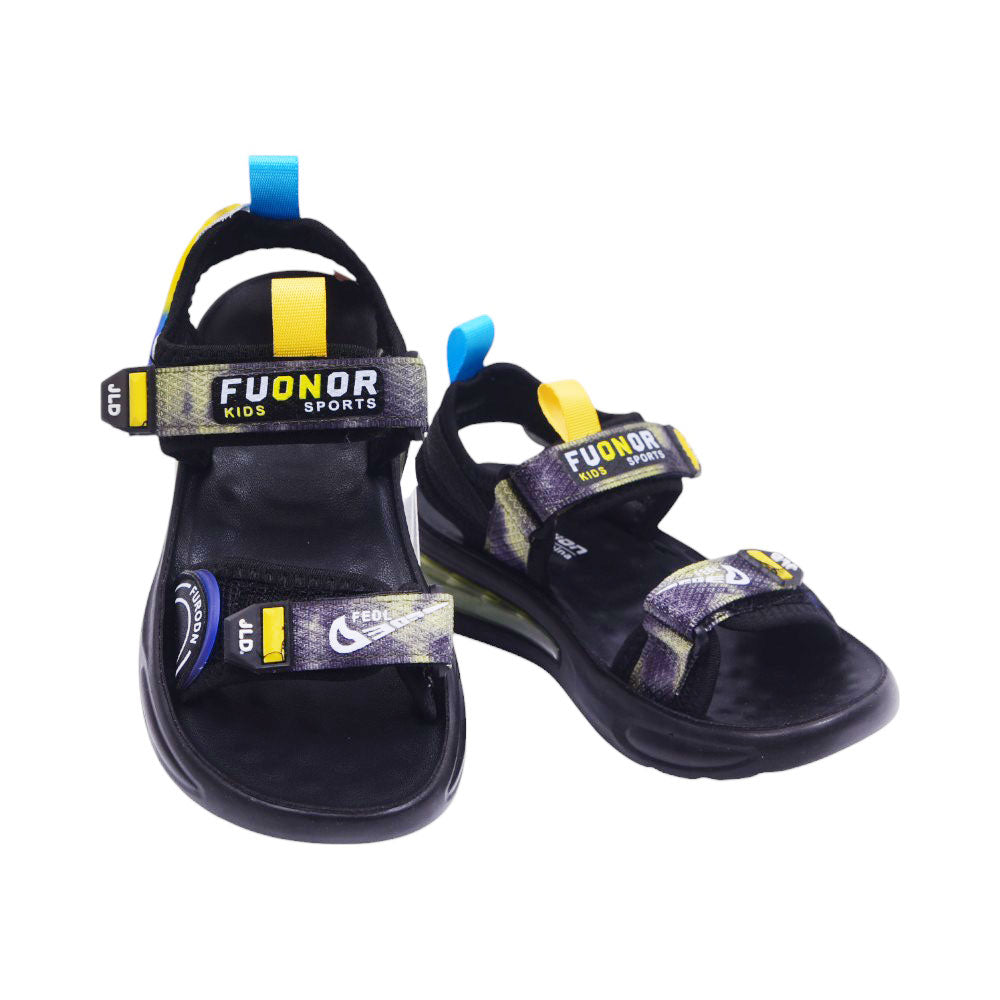 BOYS SANDAL 32 YELLOW-BLACK B2408 32-37