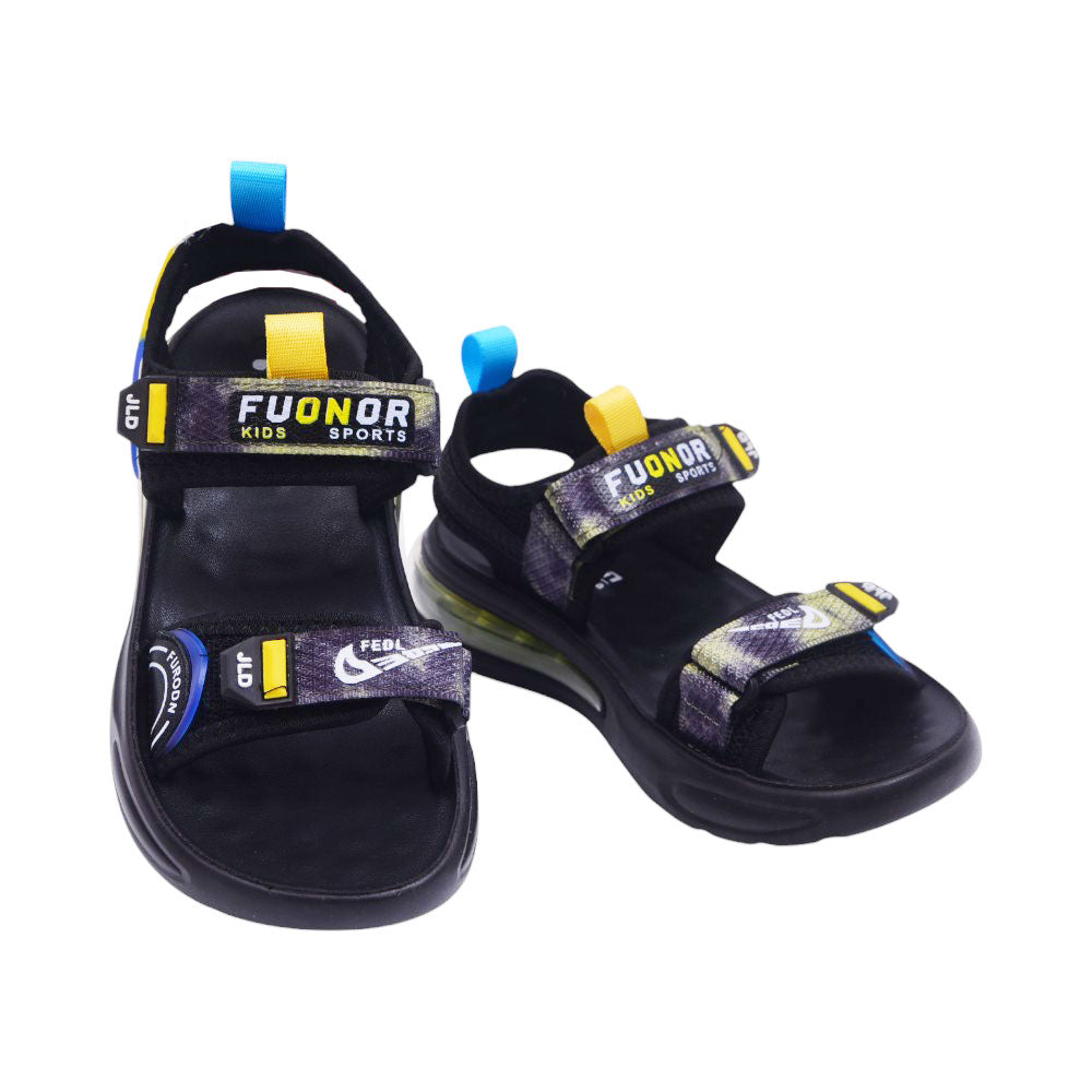 BOYS SANDAL 33 YELLOW-BLACK B2408 32-37