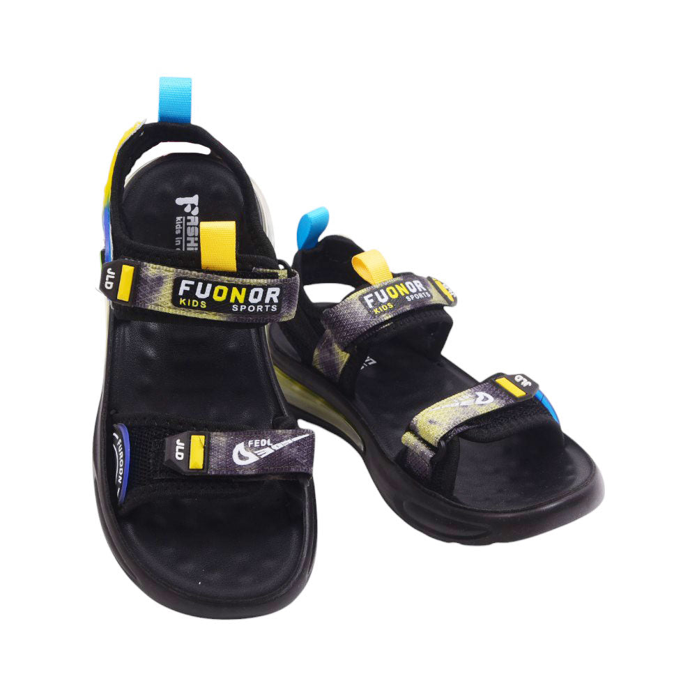 BOYS SANDAL 37 YELLOW-BLACK B2408 32-37