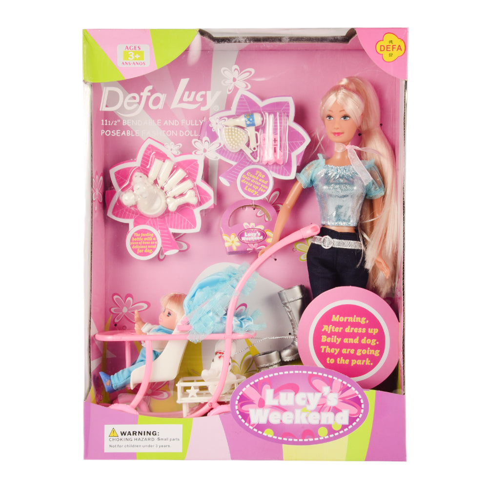 20958 LUCYS DOLL STROLLER SET BASIC