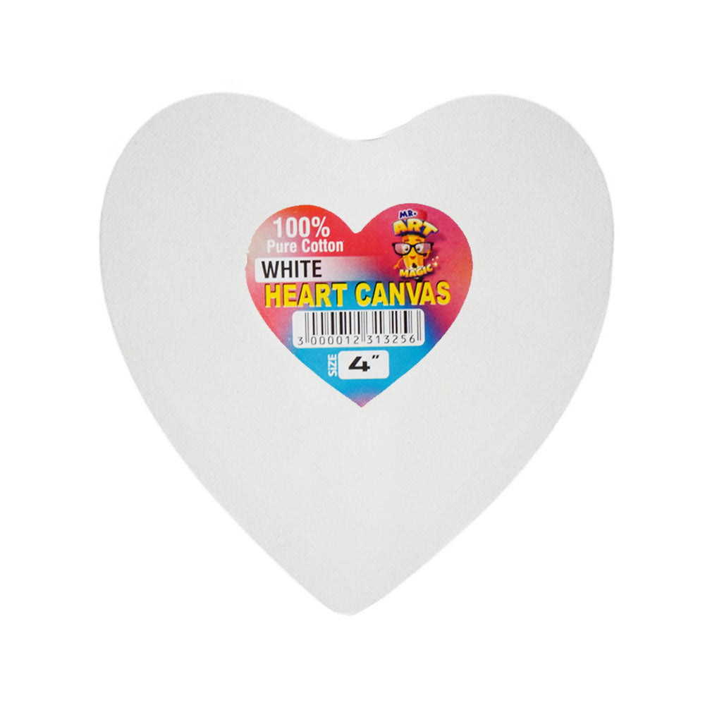 3604 CANVAS BOARD HEART 4INCH