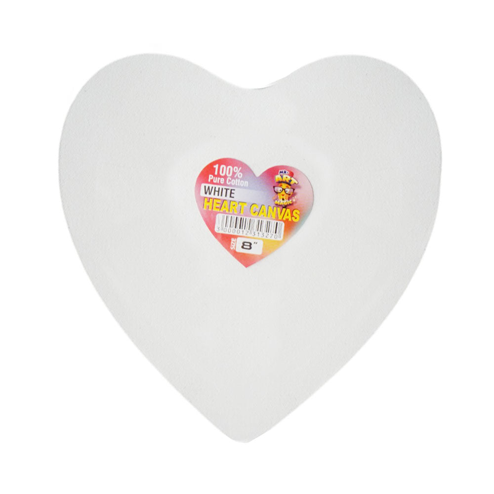 3608 CANVAS BOARD HEART 8INCH