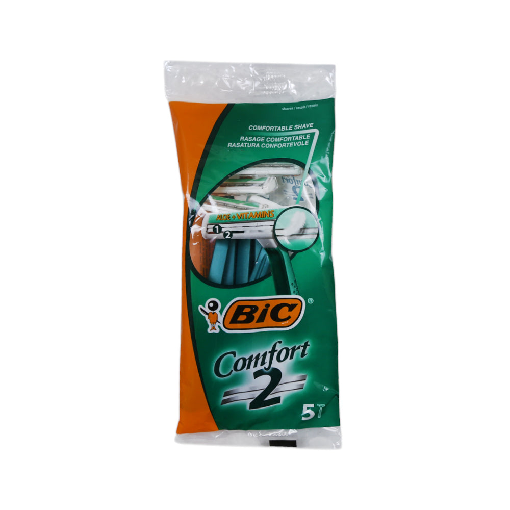 BIC RAZOR COMFORT 2 BLADES 5PC PACK