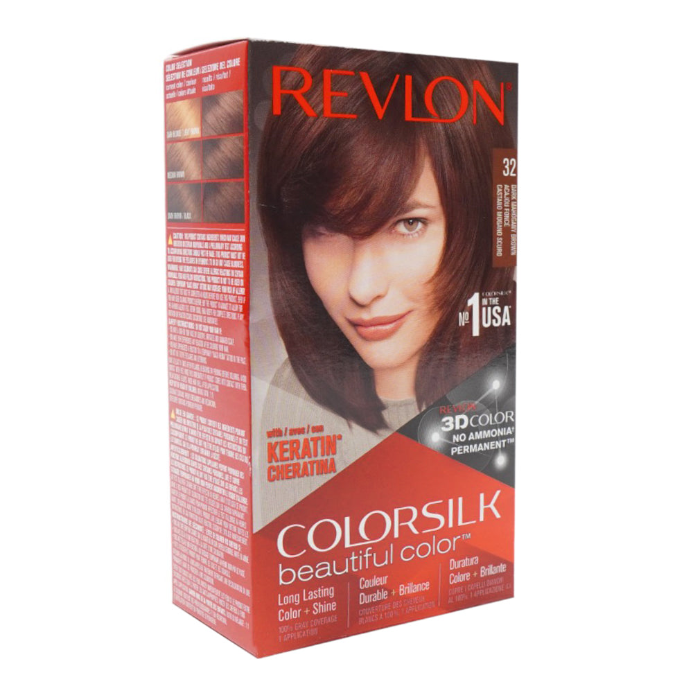 REVLON HAIR COLOR SILK DARK MAHOGANAY BROWN 32