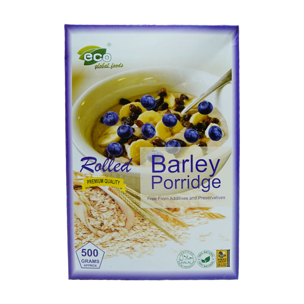 ECO ROLLED BARLEY PORRIDGE BOX 500GM