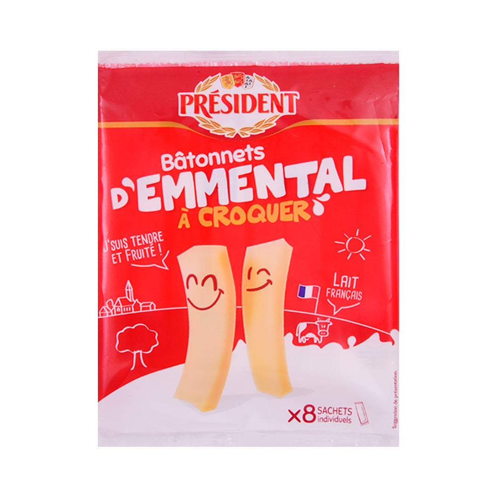 PRESIDENT BATONNETS D EMMENTAL CROQUER 144G