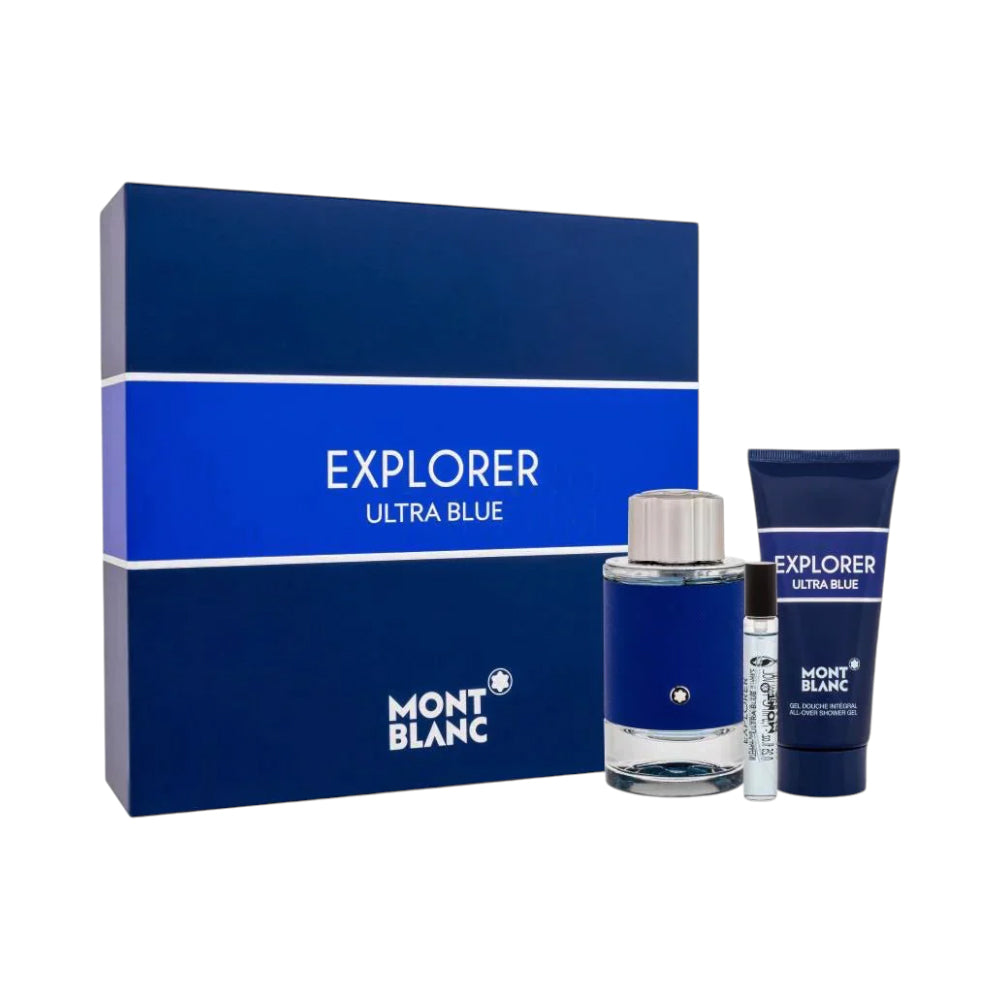 MONT BLANC EXPLORER ULTRA BLUE MEN 3S SET