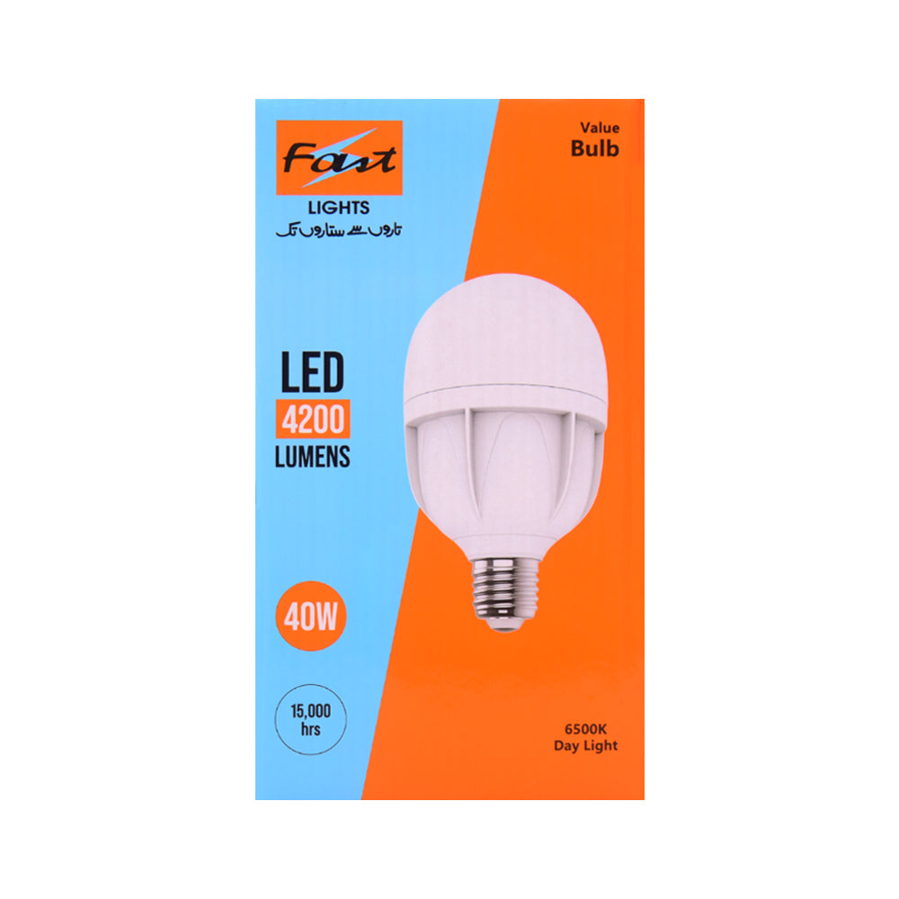 LED BULB VALUE 40W E27 4200LM 6500K 15KHRS 100V-265V 2KV SPD