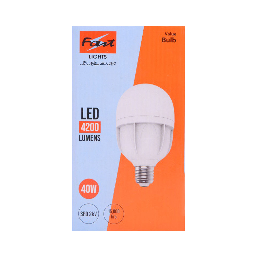 LED BULB VALUE 40W E27 4200LM 3000K 15KHRS 100V-265V 2KV SP