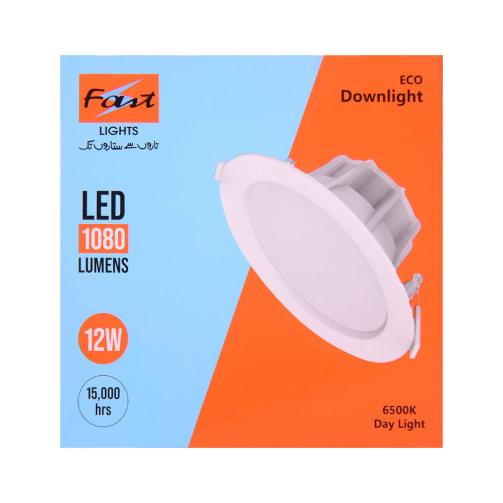 LED DOWNLIGHT ECO 12W 4 1080LM 6500K 15KHRS 135V-265V 2KV SP