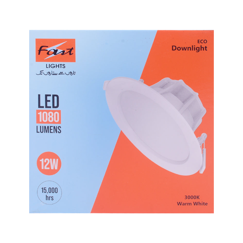 LED DOWNLIGHT ECO 12W 4 1080LM 3000K 15KHRS 135V-265V 2KV S