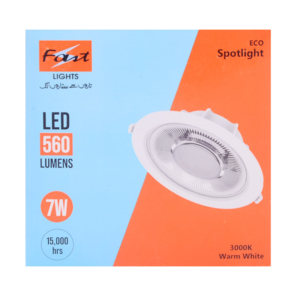 LED SPOLIGHT ECO 7W 3 560LM 3000K 15KHRS 85V-265V 2KV SPD