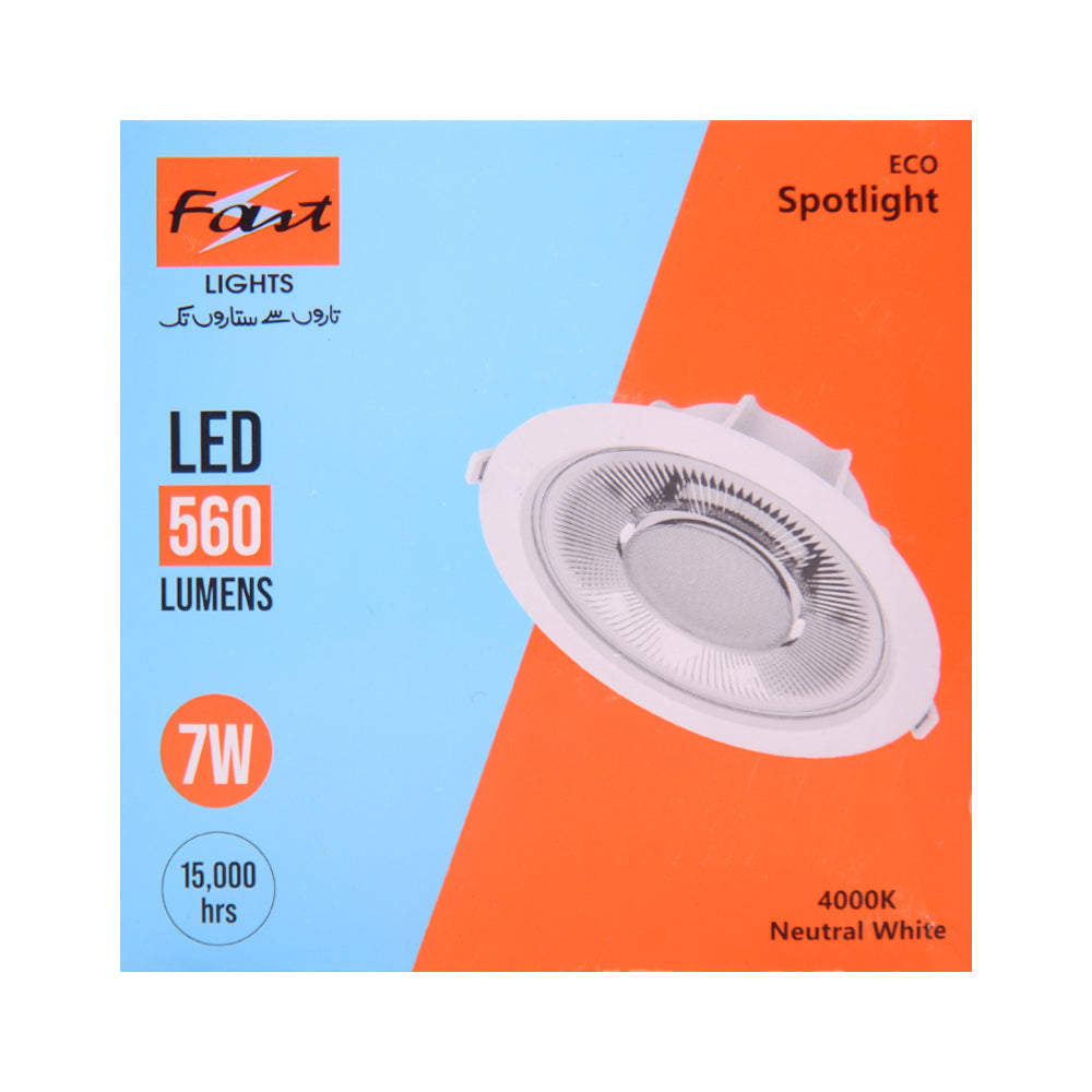 LED SPOLIGHT ECO 7W 3 560LM 4000K 15KHRS 85V-265V2KV SPD