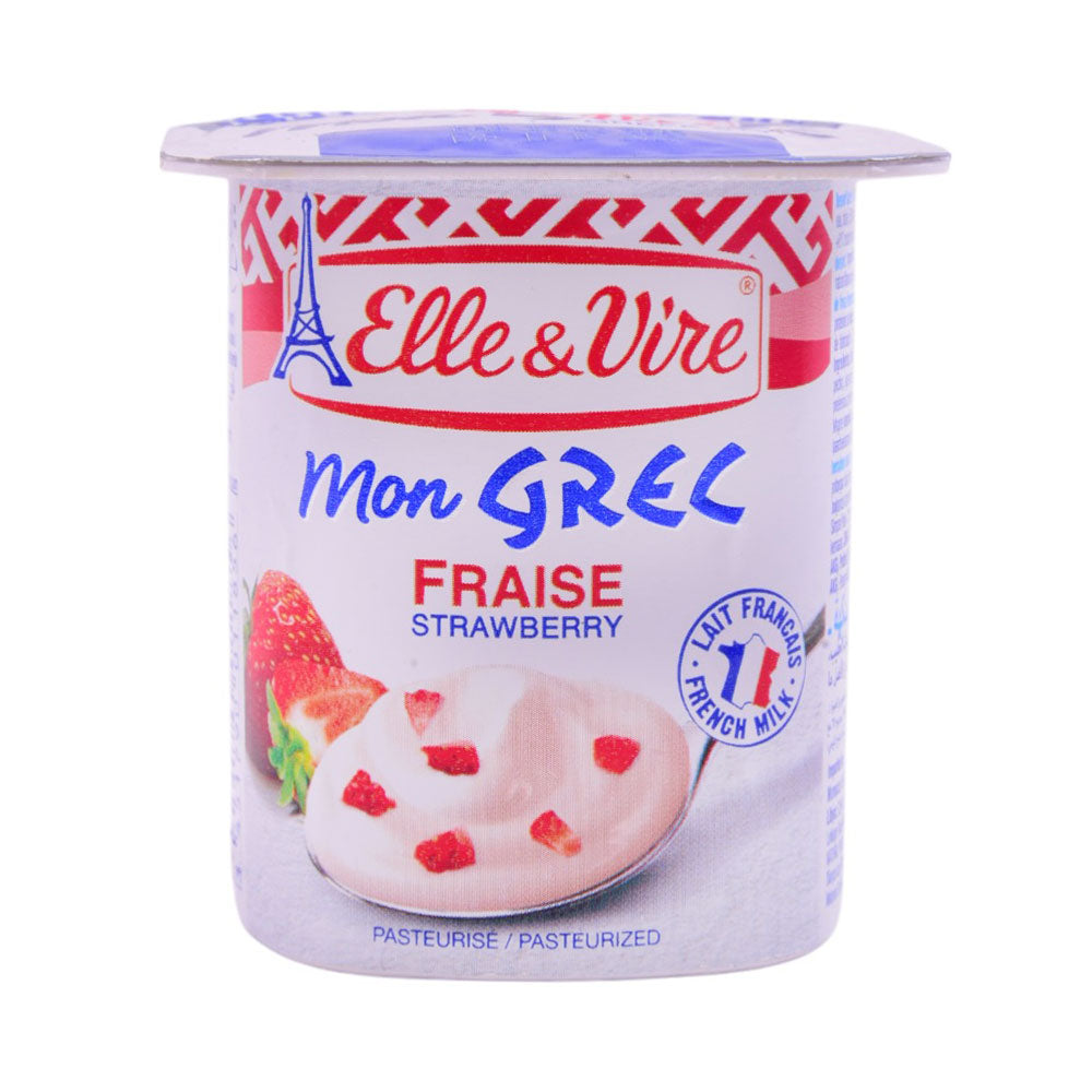 ELLE & VIRE MON GREC FRAISE STRAWBERRY 125G