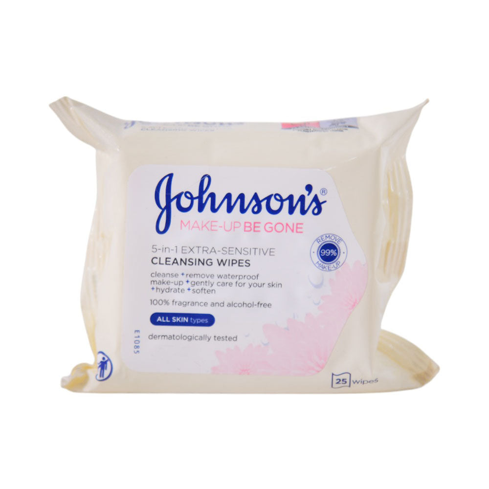 JOHNSONS MAKEUP WIPES SENSITIV 25 WIPES