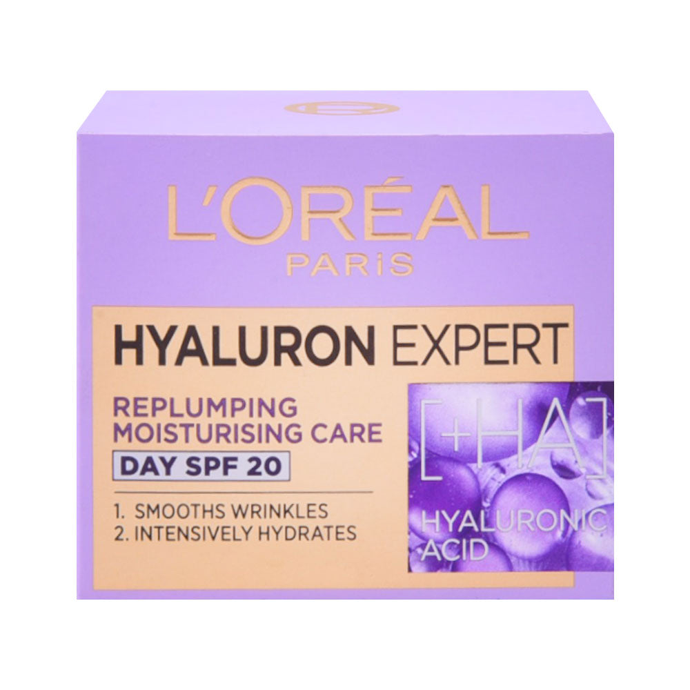 LOREAL HYALURON MOISTURIZING SPF 20 DAY CREAM 50ML