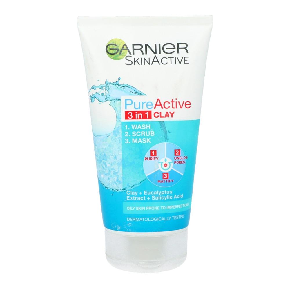 GARNIER PURE WASH SCRUB ACTIVE MASK 150 ML