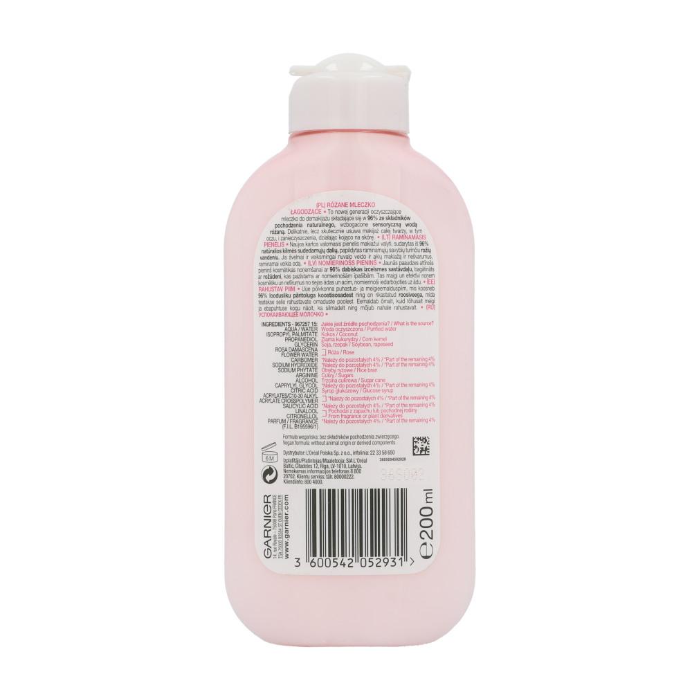GARNIER ROSE CLEANSING MILK VEGAN DRY SKIN 200 ML