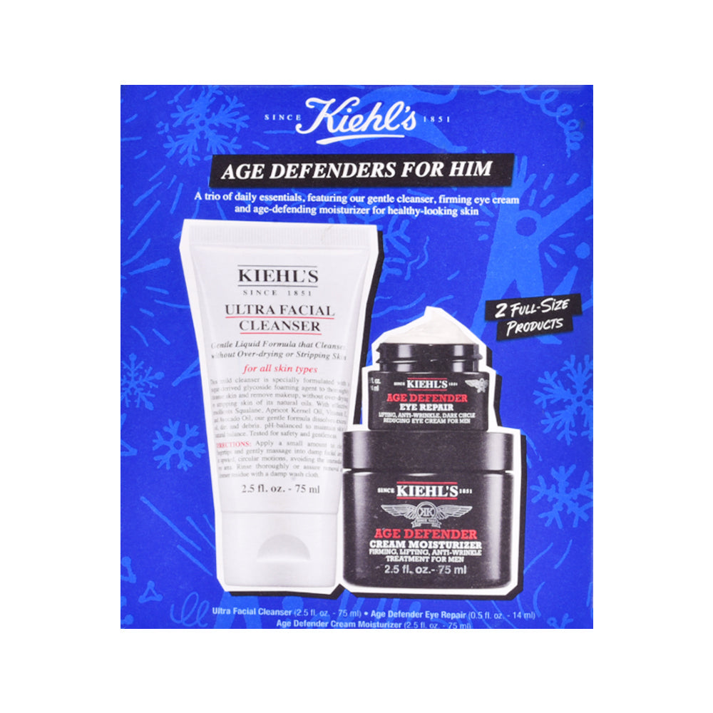 KIEHLS SET AGE DEFENDERS FOR HIM A TRIO OF DAILY ESSENTIALS