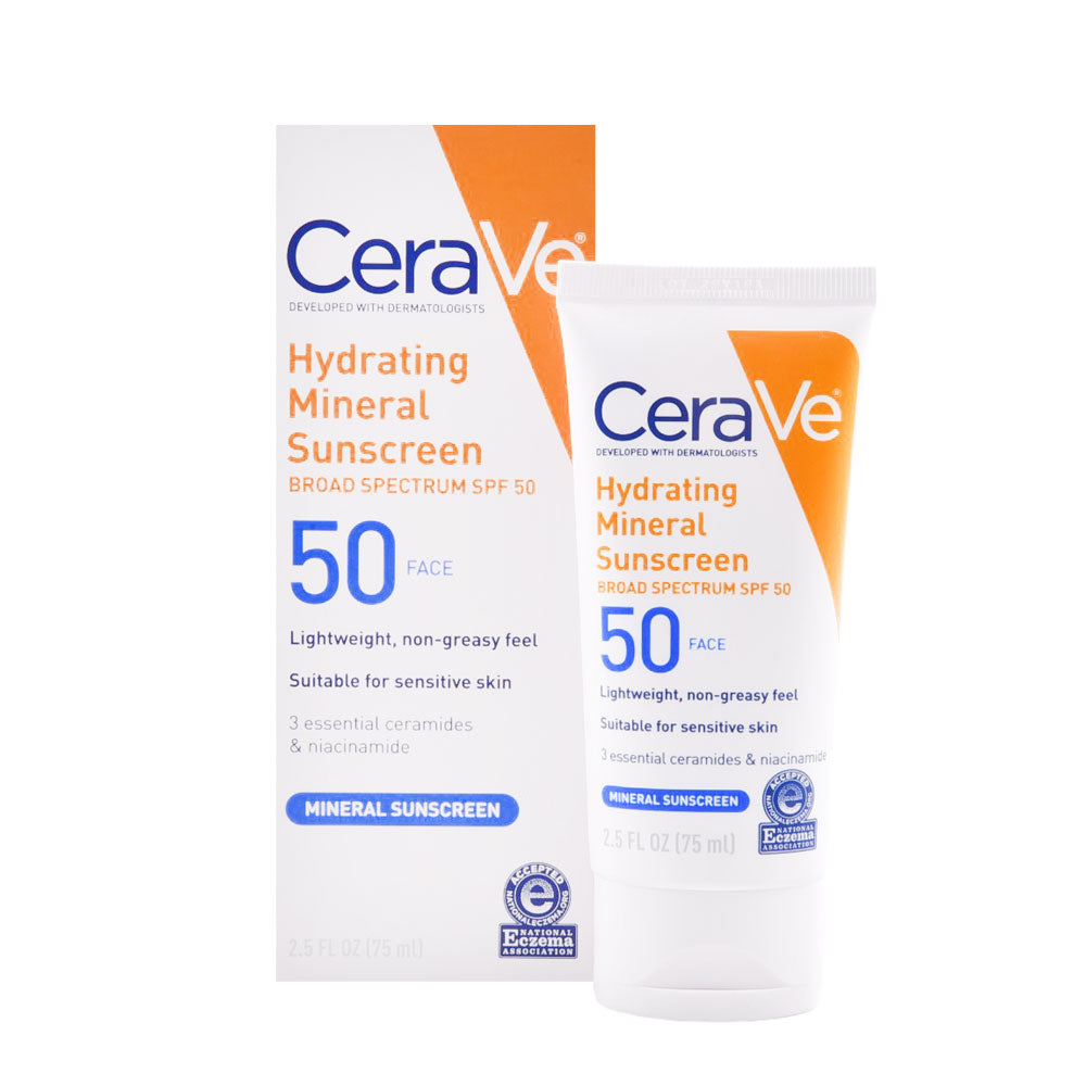 CERAVE CREAM HYDRATING MINERAL SUNSCREEN SPF 50 75ML