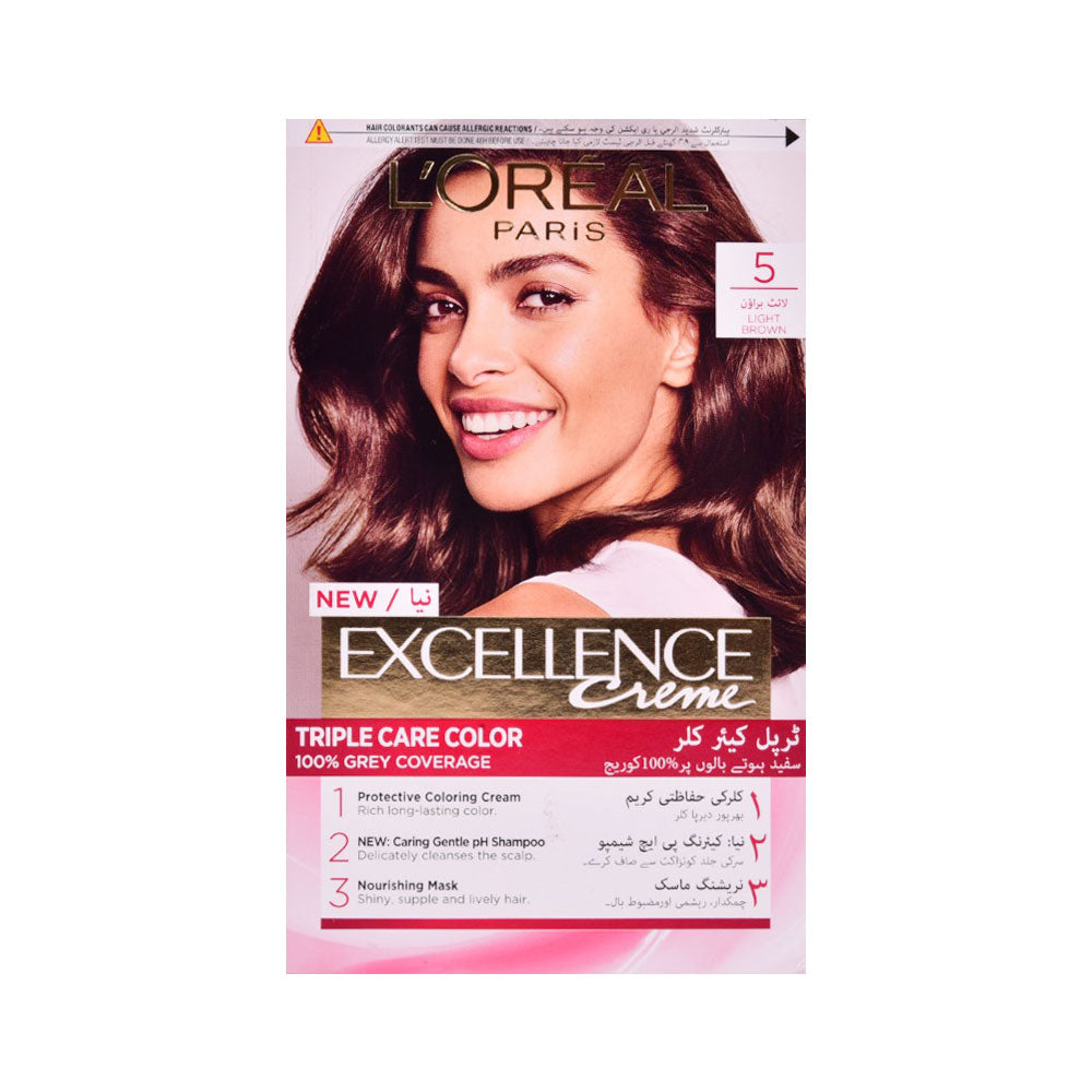 LOREAL EXCELLENCE 5 LIGHT BROWN - PAK