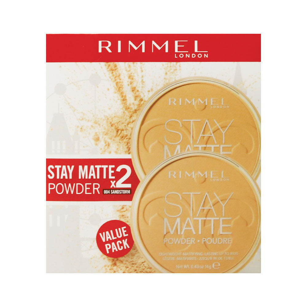 RIMMEL PROMO STAY MATTE POWDER 05 SILKY BEIGE 2PCS