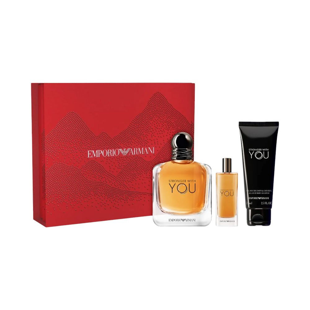EMPORIO ARMANI STRONGER WITH YOU FOR MEN 3PC GIFT SET