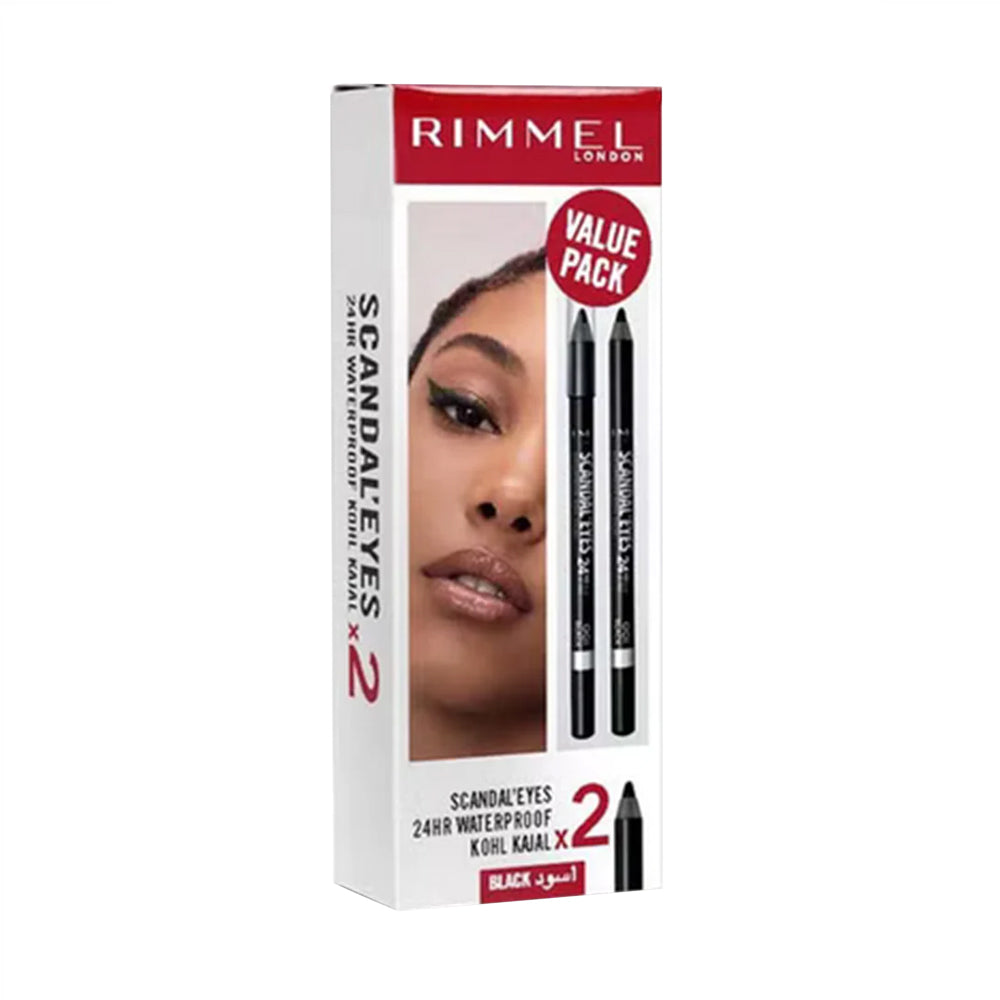 RIMMEL PROMO SCANDLE EYE PENCIL BLACK 2 PCS
