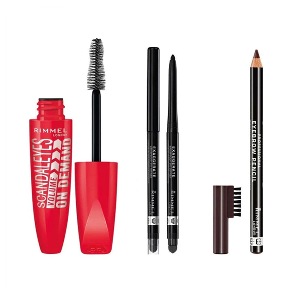 RIMMEL PROMO MASC + EYE PENCIL + EYEBROW PENCIL