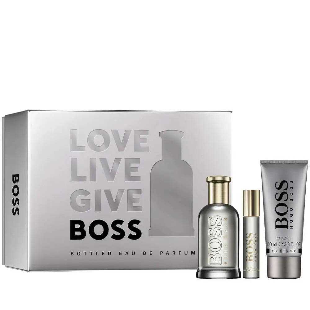 HUGO BOSS BOTTLED EDP FOR MEN 2PC GIFT SET WITH SHOWER GEL