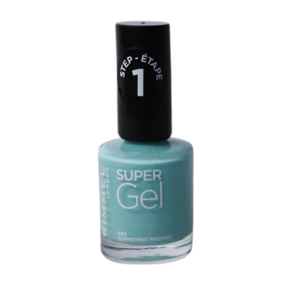 RIMMEL SUPER GEL NAIL POLISH 093-PEPPERMINT PROMISE 12ML