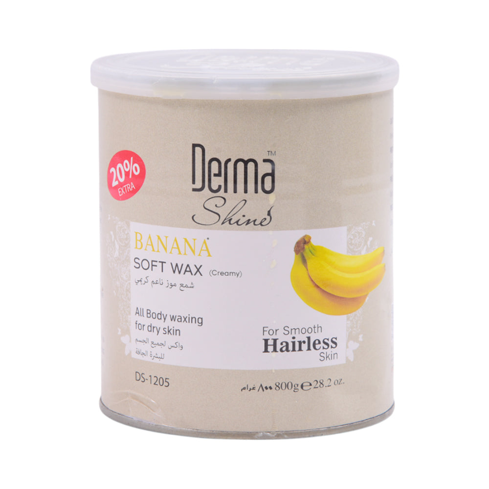 DERMA SHINE BANANA SOFT WAX JAR 800GM