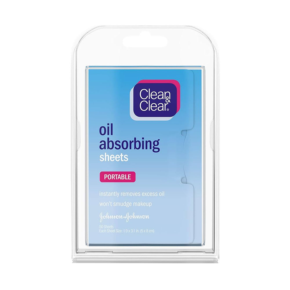 CLEAN & CLEAR PORTABLE OIL OBSORBING SHEETS