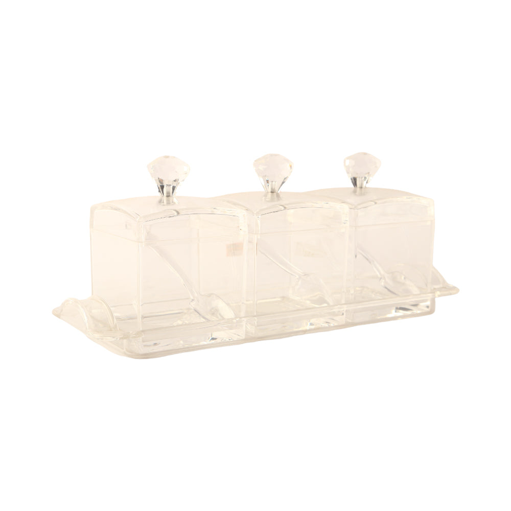 JAM POT SET 3PC ACRYLIC IR F2910