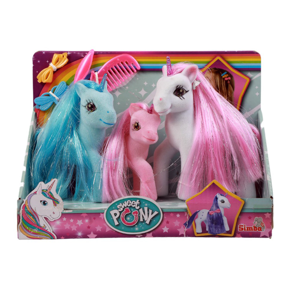 2523 SIMBA SWEET PONY UNICORN FAMILY 3PC