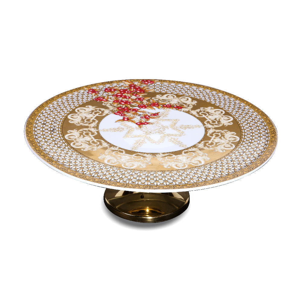 CAKE DISH VERSACE CHRISTM YOUR HEART 12845 PC