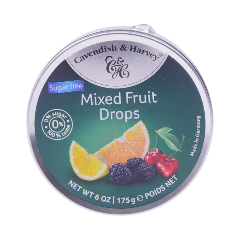CAVENDISH AND HARVEY SUGAR FREE MIXED FRUITS DROPS 175GM