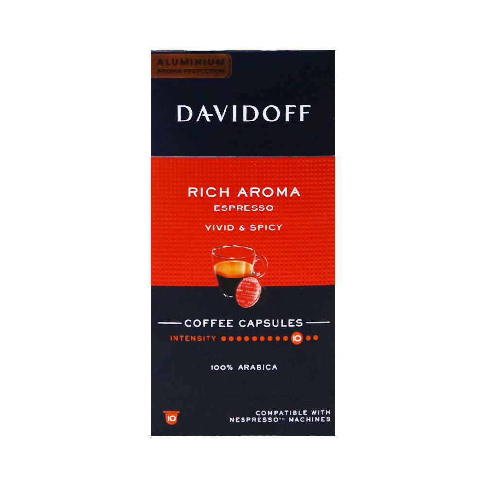 DAVIDOFF RICH AROMA ESPRESSO VIVID & SPICY COFEE CAPSOLES 55
