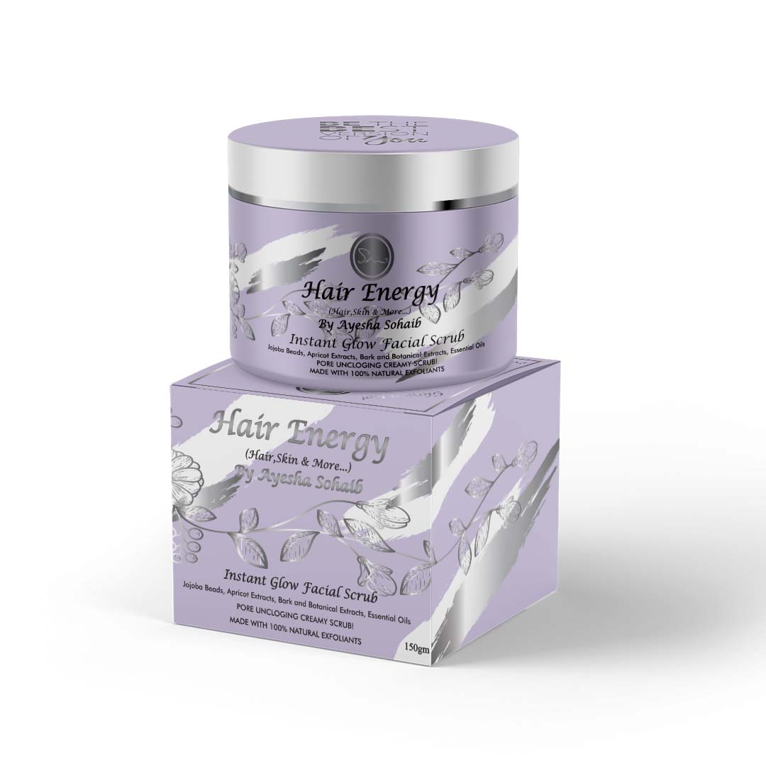 Hair Energy Instant Glow Facial Scrub 150 Gm