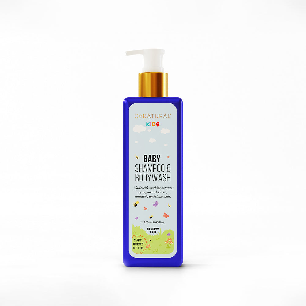 C o NATURAL COSMETICS BABY SHAMPOO AND BODY WASH 250ML