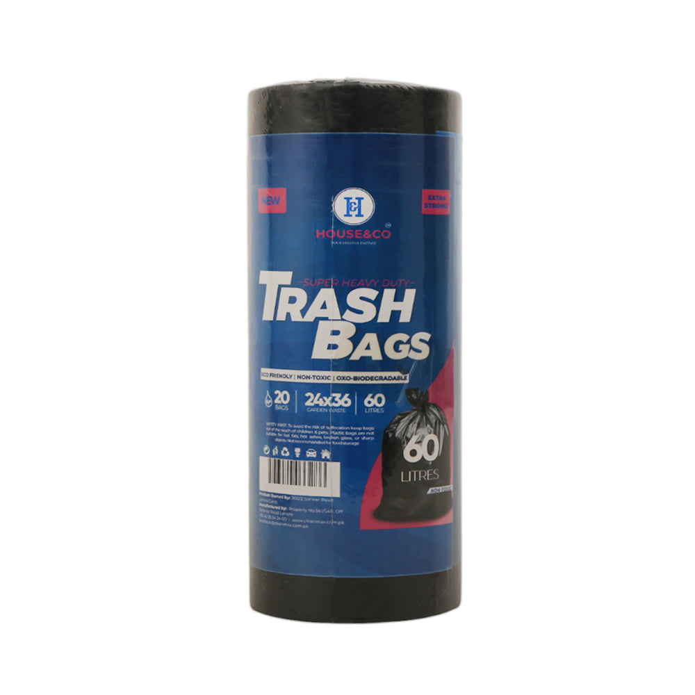 HOUSE & CO TRASH BAG LARGE (24X36) 20PCS-60 LITERS