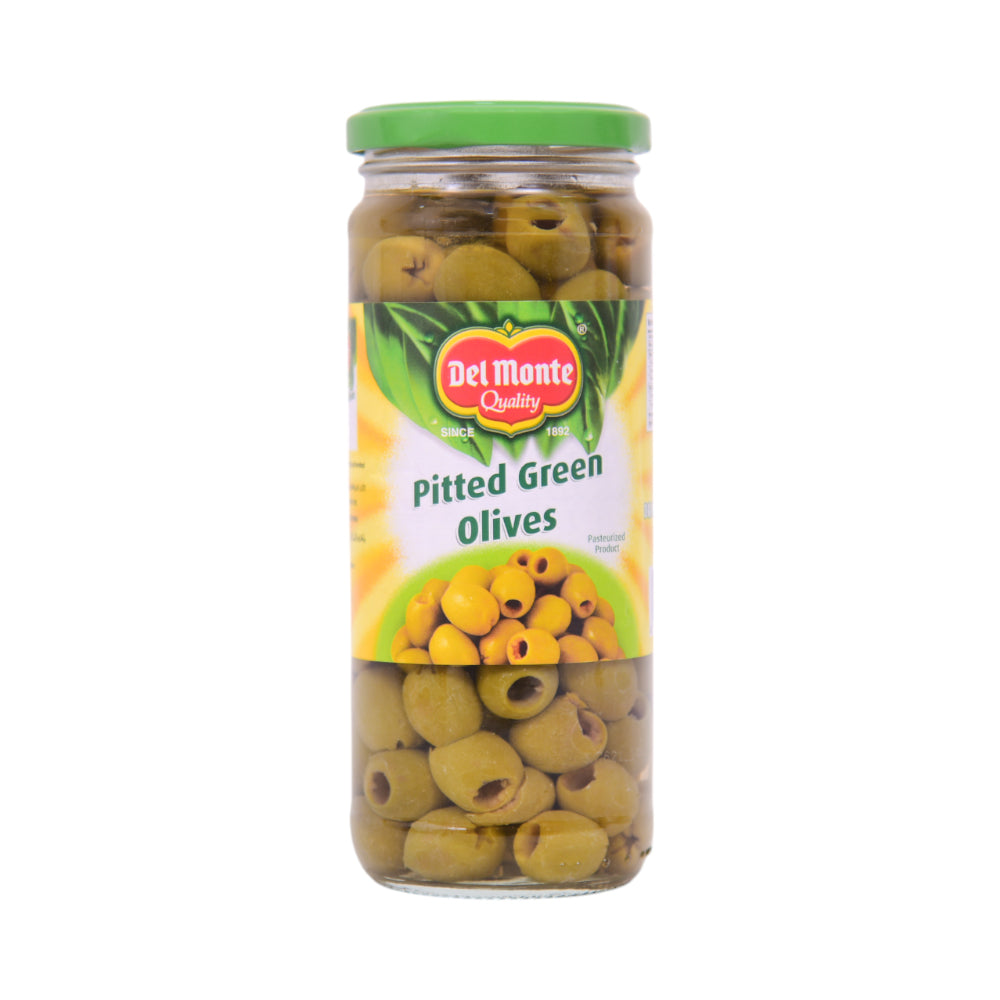 DELMONTE PITTED GREEN OILVES 450 GM