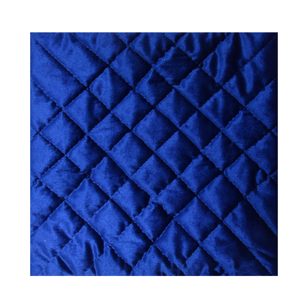 CNC CUSHION COVER PLAIN VELVET BLUE