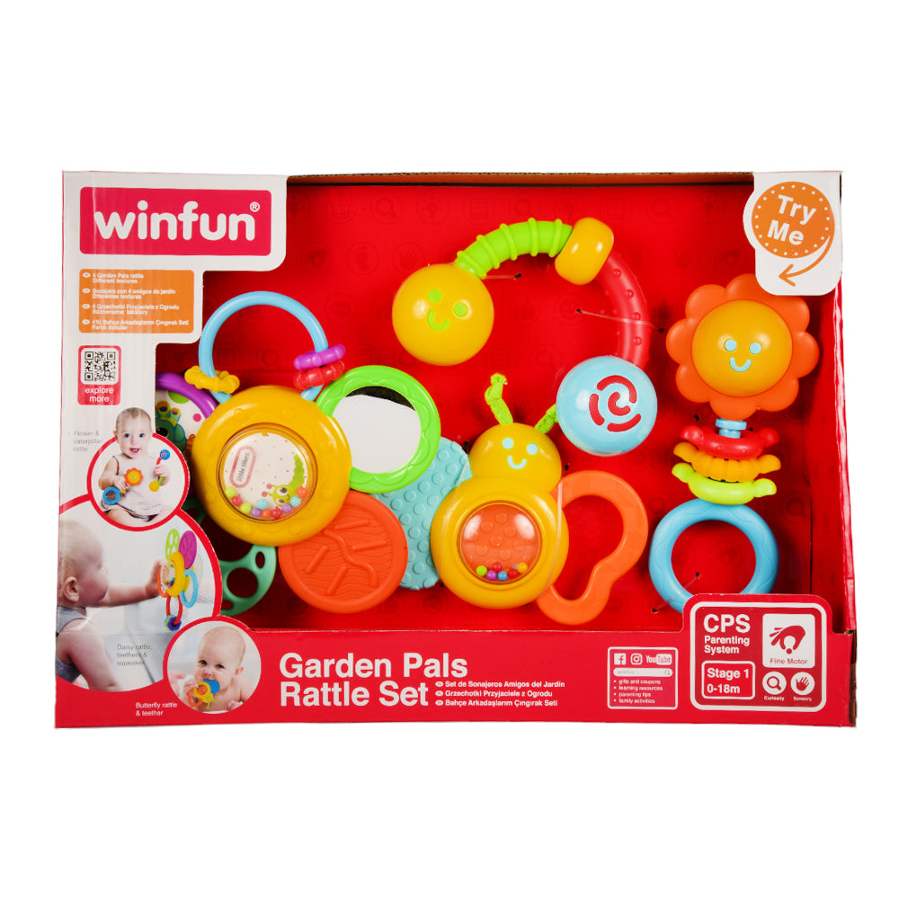 3207-NL WF GARDEN PALS RATTLE SET