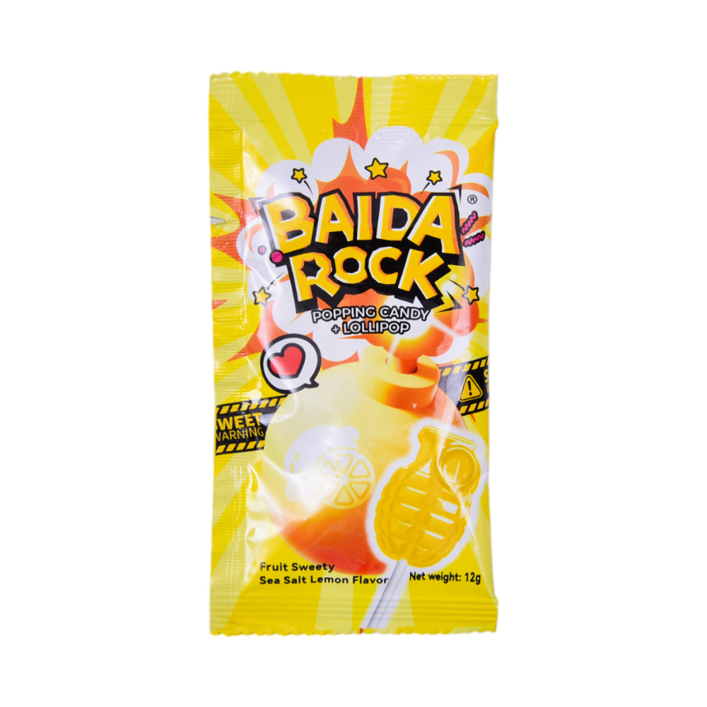 BAIDA ROCK POPPING CANDY LOLLIPOP SEA SALT 12 GM