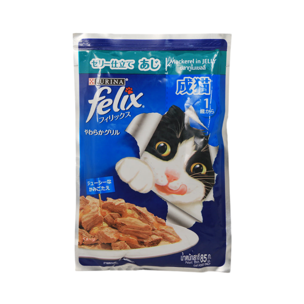 PURINA FELIX CAT FOOD MACKEREL IN JELLY 85G