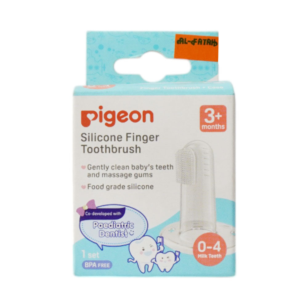 PIGEON TOOTH BRUSH SILICONE FINGER 3M+ BPA FREE 79591