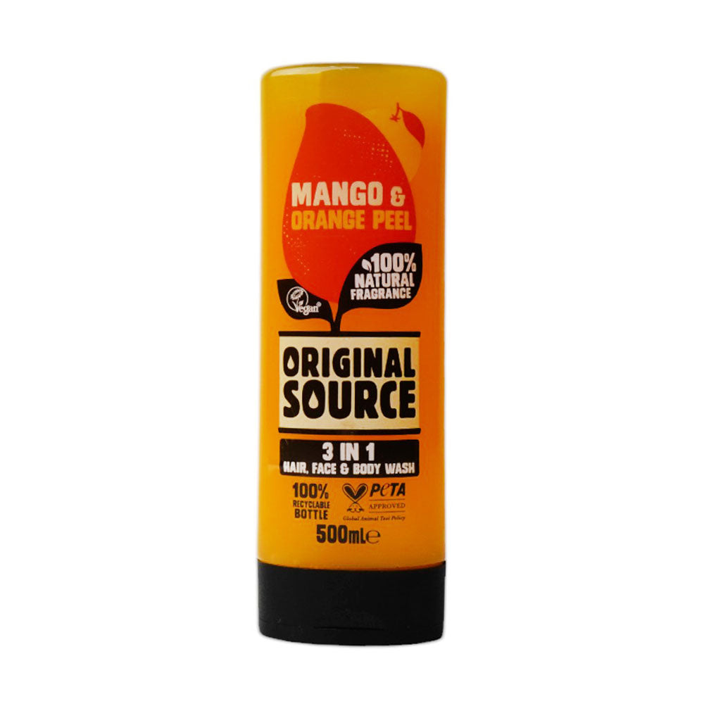 ORIGINAL SOURCE SHOWER GEL MANGO & ORANGE PEEL 3IN1 500 ML