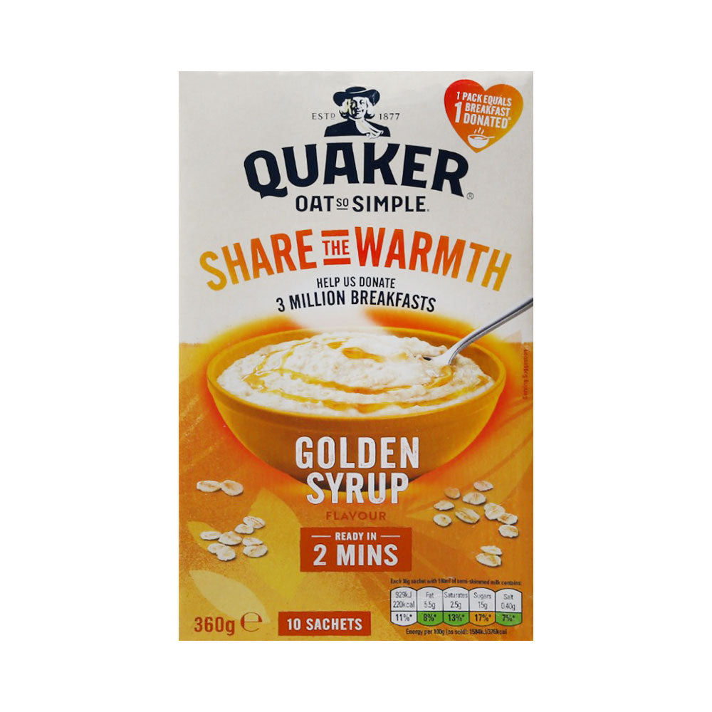 QUAKER OAT CEREAL GOLDEN SYRUP 360 GM