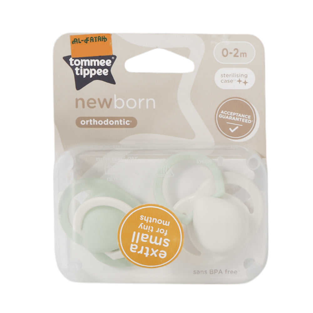 TOMMEE TIPPEE NEW BORN ORTHODONTIC SOOTHER 0-2M 2 PCS